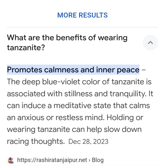 New Natural Tanzanite in sterling size 9 - Picture 7 of 9